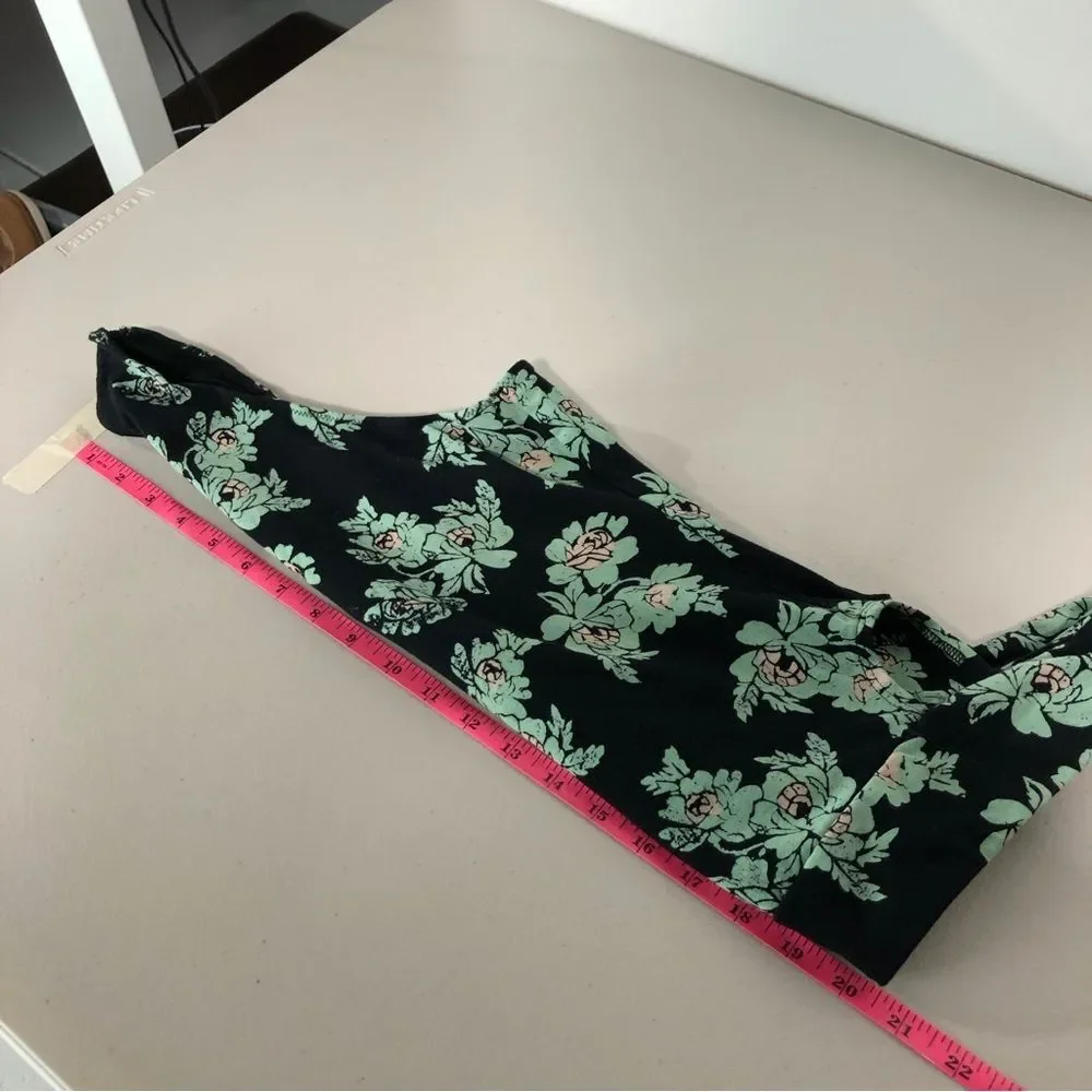 Intimately Free People Womens Bodysuit Size Small Black Off‎ the Shoulder Floral